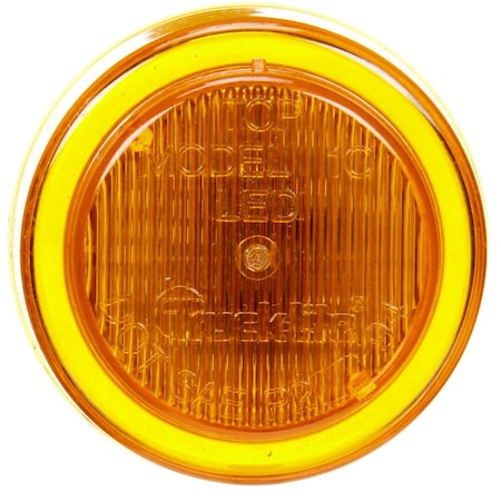 Truck-Lite 10 Series, Led, Yellow Round, 3 Diode, Marker Clearance Light, P2, Fit 'N Forget M/C, 12-24V 10256Y